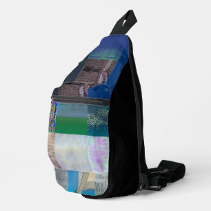 1C9984DA Glitch Art Digitale Vervorming Vaporwave Sling Bag