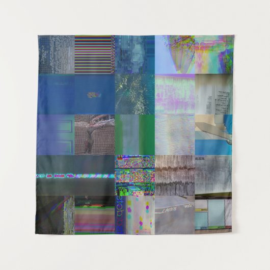 1C9984DA Glitch Art Digitale Vervorming Vaporwave Wandkleed (Voorkant)