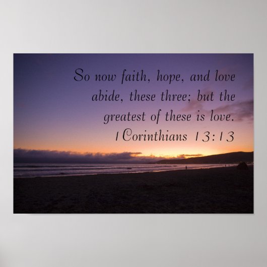 1Corinthians 13:13 Poster (Voorkant)