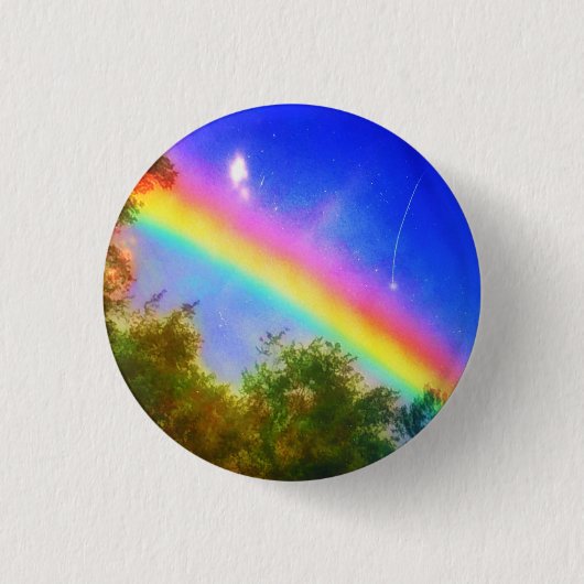 1COSMIC RAINBOW KLEINE SPELD RONDE BUTTON 3,2 CM (Voorkant)