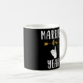 1e 1 jaar bruiloft Jubileum getrouwd man Koffiemok (Voorkant rechts)