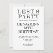 1e 2e 10e 13e 20e 25e 30e 40 jarig feest kaart (Voorkant)