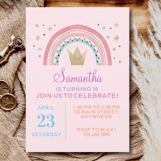 1e 2e 3e 4e 5e 6e 7e 8 10e verjaardagsfeest kaart