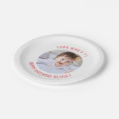 1e 2e 3e 4e 5e 6e 7e 8e 10e 20e verjaardag papieren bordje (Gekanteld)