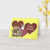 1e 2e 3e verjaardag etnische peuter jongens kaart (Gele Bloem)