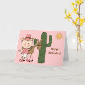 1e 2e 3e verjaardag peuter meisjes kaart (Gele Bloem)