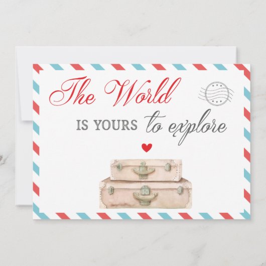 1e 2e 3e Vliegtuig Reis Verjaardagsfeestje Meisje Kaart (Achterkant)