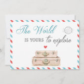 1e 2e 3e vliegtuig voor reizen kaart (Achterkant)