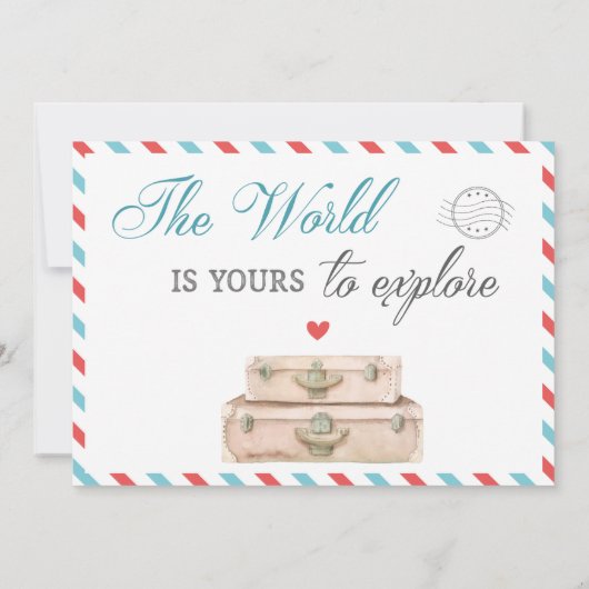 1e 2e 3e vliegtuig voor reizen kaart (Achterkant)