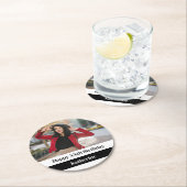 1e 2e 5e 10e 15e 20e 30e 40 verjaardagsfeest ronde kartonnen onderzetter (Insitu)