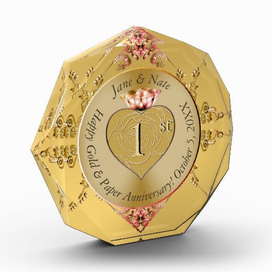 1e/50e bruiloft Jubileum fotoblok (Links)