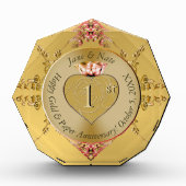 1e/50e bruiloft Jubileum fotoblok (Voorkant)