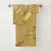 1e/50e bruiloft Jubileum Golden Bad Handdoek (Insitu)
