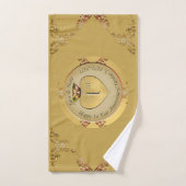 1e/50e bruiloft Jubileum Golden Bad Handdoek (Handdoek)