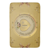 1e/50e bruiloft Jubileum Golden Badmat (Voorkant Verticaal)