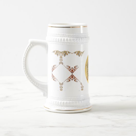 1e/50e bruiloft Jubileum Golden Bierpul (Links)