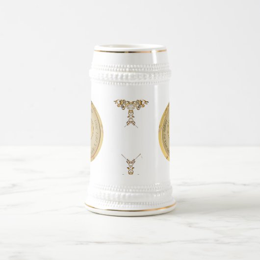 1e/50e bruiloft Jubileum Golden Bierpul (Center)