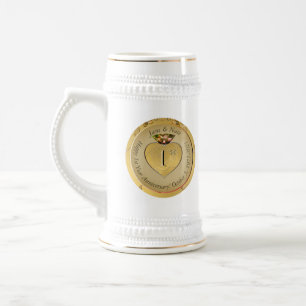 1e/50e bruiloft Jubileum Golden Bierpul