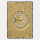 1e/50e bruiloft Jubileum Golden Deken (Voorkant Verticaal)