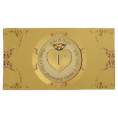 1e/50e bruiloft Jubileum Golden Kussensloop (Voorkant-Rechts)