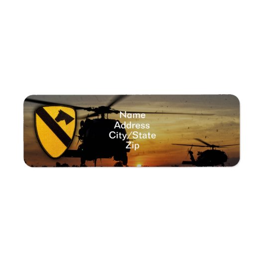 1e 7e cavalerie aircav vietnam - oorlog etiket (Voorkant)