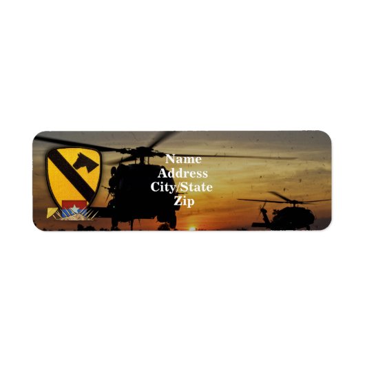 1e 7e cavalerie aircav vietnam - oorlog etiket (Voorkant)