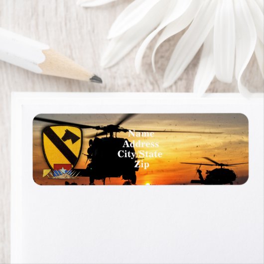 1e 7e cavalerie aircav vietnam - oorlog etiket (Insitu)