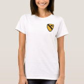 1e 7e cavalerie: veteranen van kav fort kav t-shirt (Voorkant)