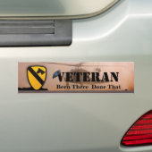 1e 7e cavalerie veteranen veteranen bumpersticker (Op auto)