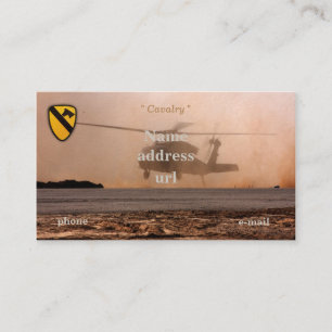 1e 7e Cavalry Division Air Cav vets patch Visitekaartje