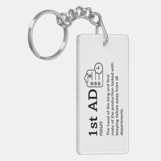 1e AD Definition - Grappige Film Crew Sleutelhanger (Voorkant Links)