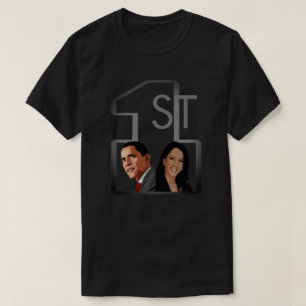 1e Afrikaanse Amerikaanse pres en vice-pres T-Shir T-shirt