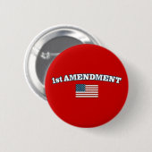 1e amendement Amerikaanse vlag Ronde Button 5,7 Cm (Voorkant /achterkant)