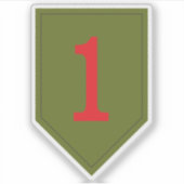 1e Amerikaanse Infanteriedivisie The Big Red One p Sticker (Voorkant)