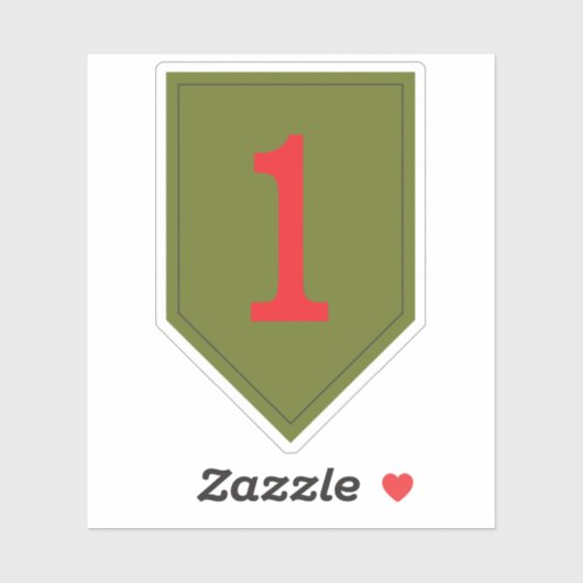 1e Amerikaanse Infanteriedivisie The Big Red One p Sticker (Vel)