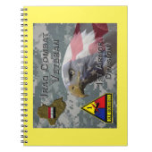 1e Armor Div Irak Combat Veteran Notitieboek (Voorkant)