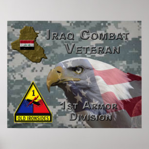 1e Armor Div Irak Combat Veteran Poster