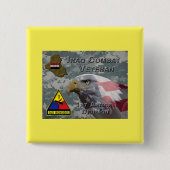 1e Armor Div Irak Combat Veteran Vierkante Button 5,1 Cm (Voorkant)