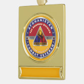 1e Armored Division Afghanistan Veteraan Verguld Banner Ornament (Links)