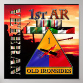 1e Armored Division Desert Storm Veteran Poster (Voorkant)