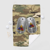 1e Armored Division Golf Towel Golfhanddoek (Insitu)