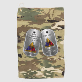 1e Armored Division Golf Towel Golfhanddoek