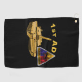 1e Armored Division Golf Towel Golfhanddoek (Horizontaal)