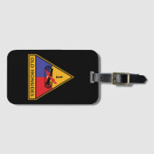 1e Armored Division "Old Ironsides" Badge Bagagelabel (Voorkant (horizontaal))