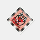 1e auto racen Verjaardag Papier servetten (Hoek)