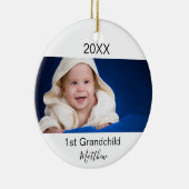 1e baby foto grootouders keramisch ornament (Rechts)