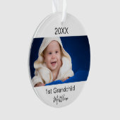1e baby foto grootouders ornament (voorkant)