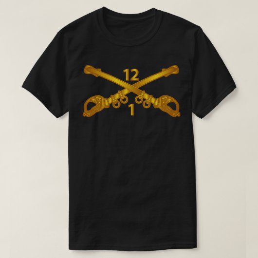 1e Bataljon 12e Cavalerie Tak wo Txt T-shirt (Design voorkant)