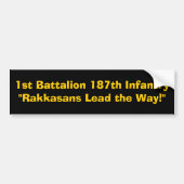 1e bataljon 187e infanterie"Rakkasans leiden de.. Bumpersticker (Voorkant)