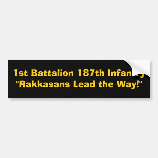 1e bataljon 187e infanterie"Rakkasans leiden de.. Bumpersticker (Voorkant)